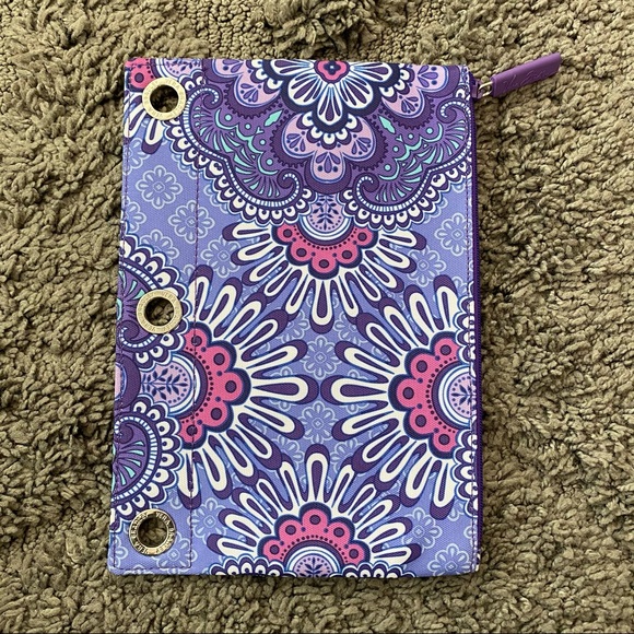 Vera Bradley Pencil Pouch in Lilac Tapestry - Picture 2 of 4